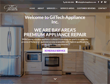 Tablet Screenshot of giltechappliance.com